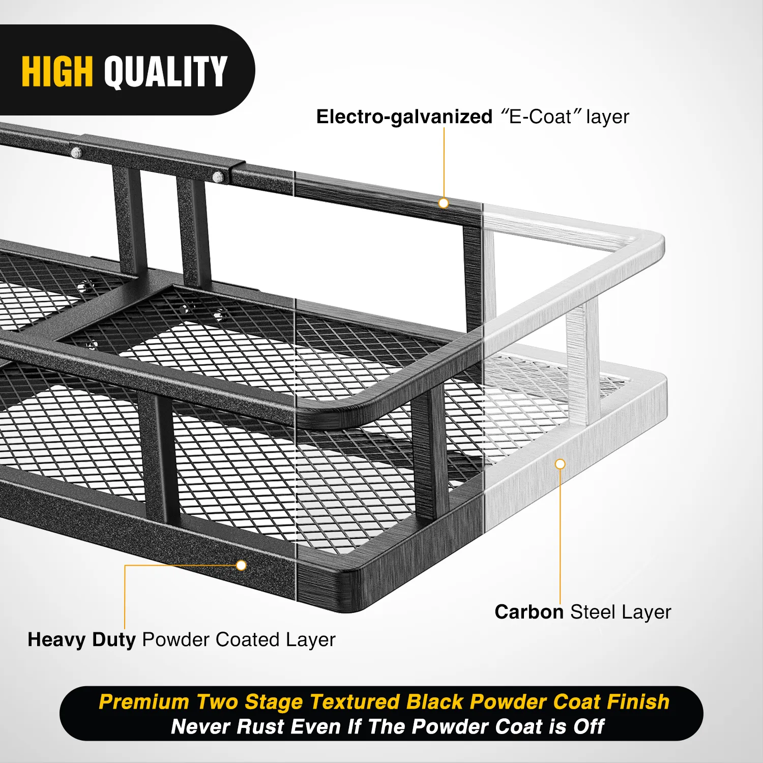 60 x 20 x 7.87 Inch Hitch Cargo Carrier Set