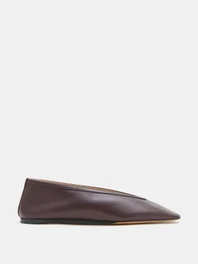 Bordeaux leather Luna slippers