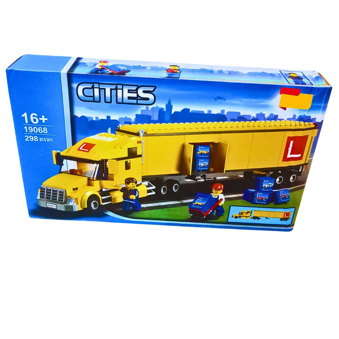 Cities Cargo Truck Building Set – 298-Piece Delivery Truck Toy with Mini Figures (Ages 16 )