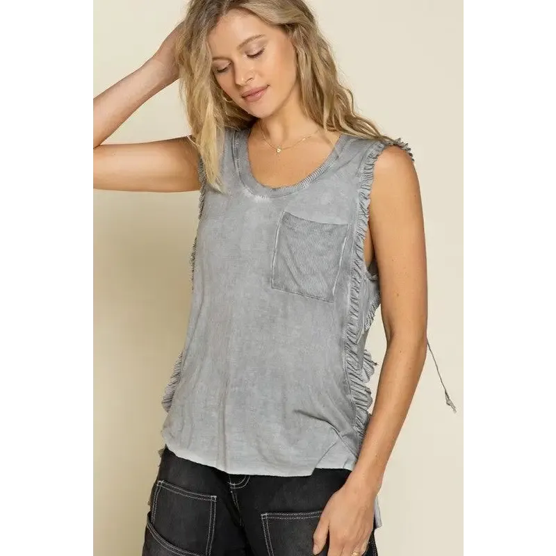 Criss-cross Lace-up Open Back Tank Top