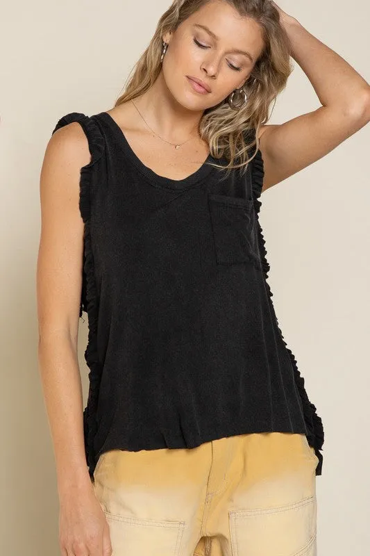 Criss cross Lace up Open Back Tank Top