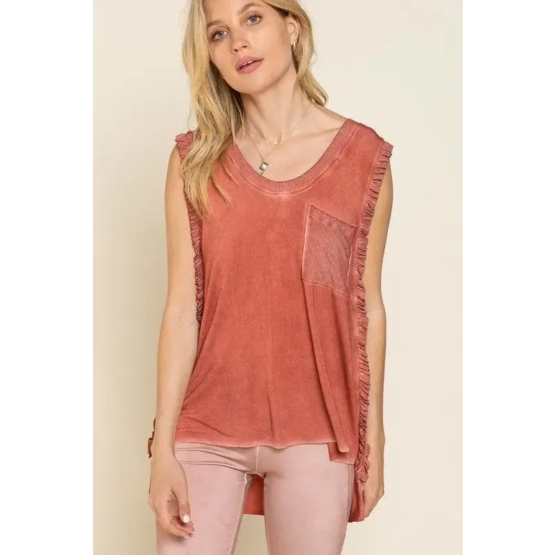 Criss-cross Lace-up Open Back Tank Top
