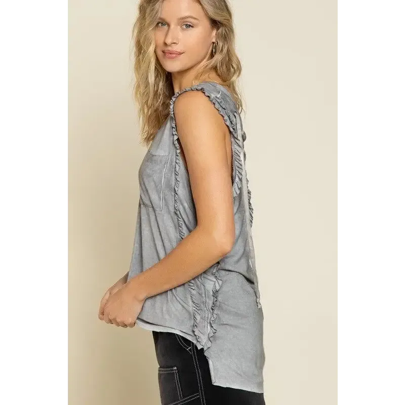 Criss-cross Lace-up Open Back Tank Top