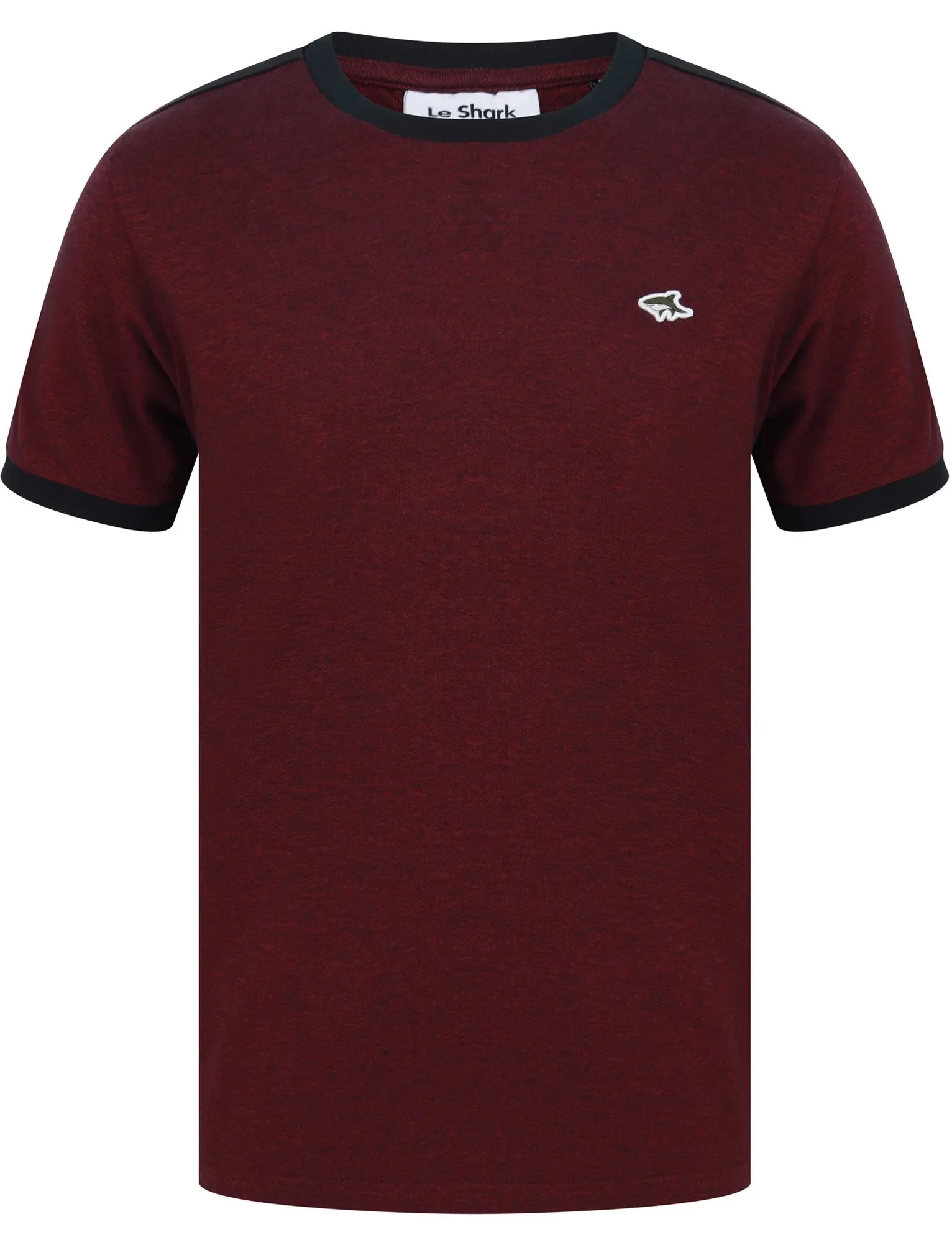 Drayton Cotton Pique T-Shirt with Racer Stripe Sleeves In Port Royale - Le Shark