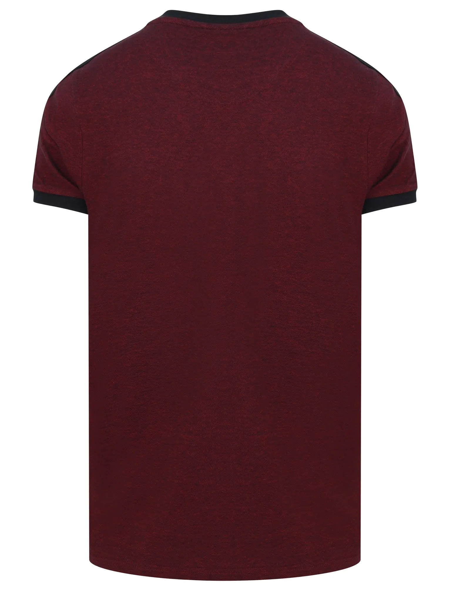 Drayton Cotton Pique T-Shirt with Racer Stripe Sleeves In Port Royale - Le Shark