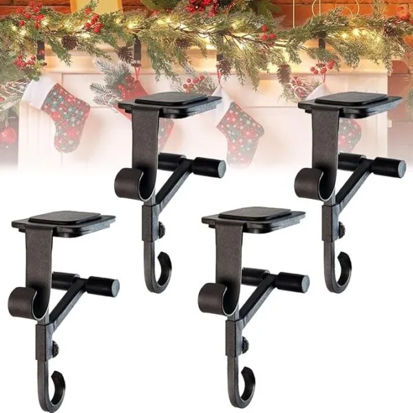 Heavy Duty 2-In-1 Garland And Stocking Hangers
