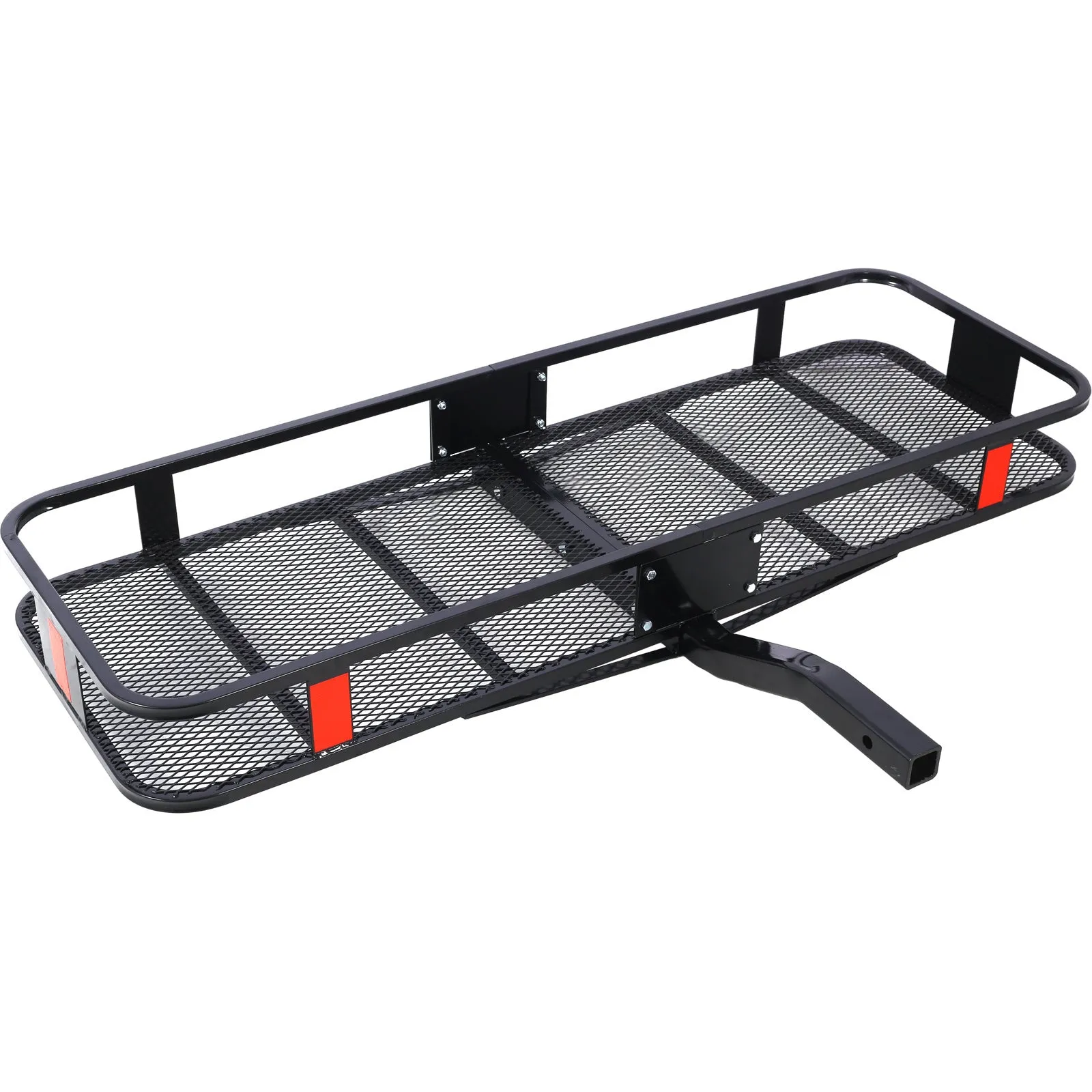Hitch Mount Cargo Carrier Basket 60" X 21" X 6" Waterproof Cargo Bag 16 Cubic Feet(56" 20" 20"),Hauling Weight Capacity of 500 Lbs and A Folding Arm.with Hitch Stabilizer,Net and Straps