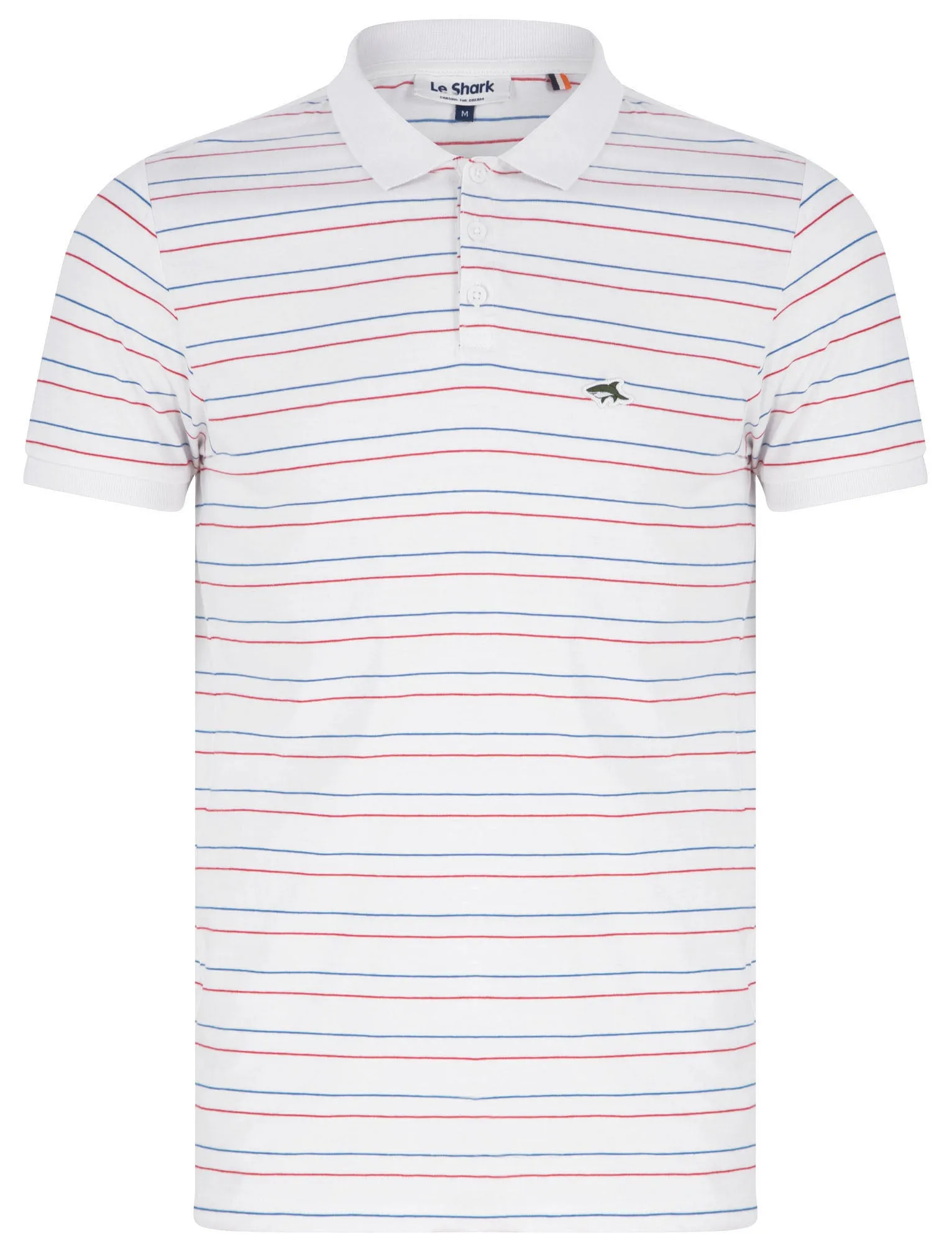 Hugo Pin Stripe Cotton Jersey Polo Shirt In Optic White - Le Shark