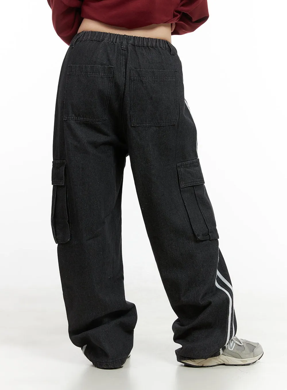 Josie Side Stripe Wide Fit Cargo Jeans CG420
