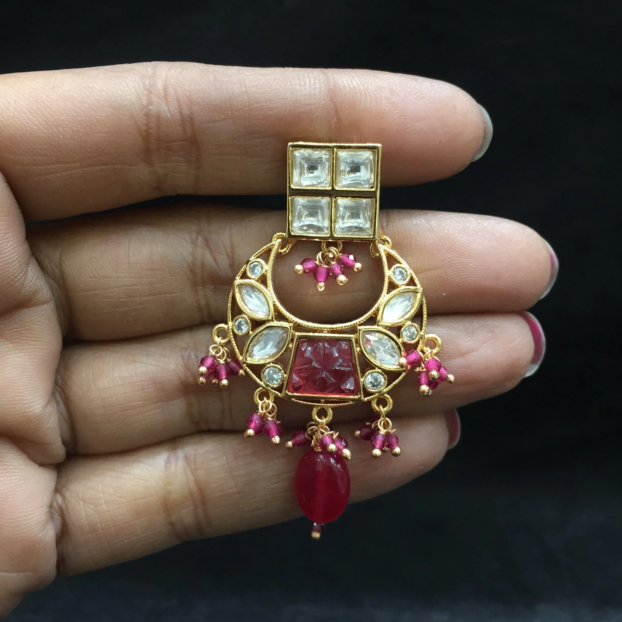 Medium Kundan Pendant Set 6110-4
