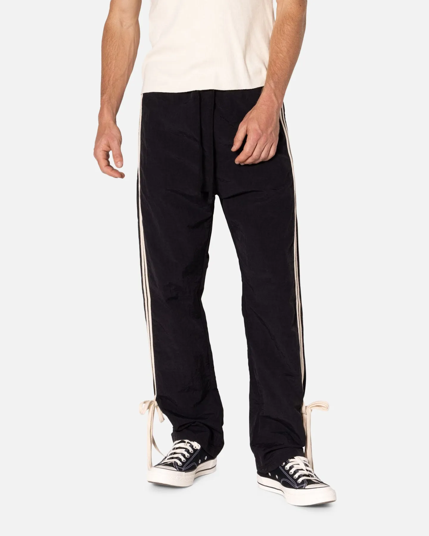 MNML Tied Stripe Track Pants Black