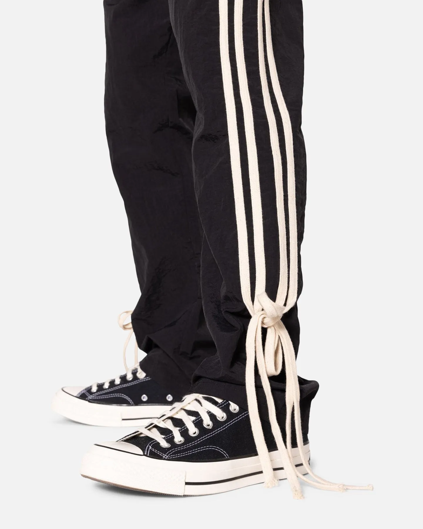 MNML Tied Stripe Track Pants Black