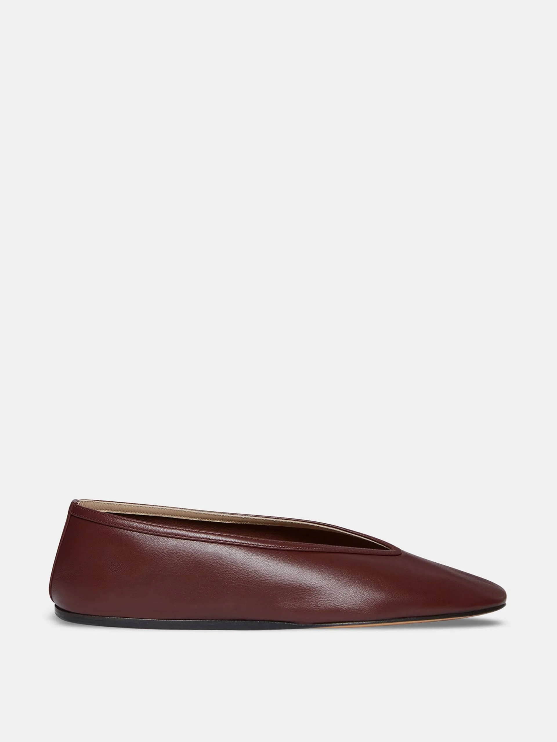 Oxblood leather Luna slippers
