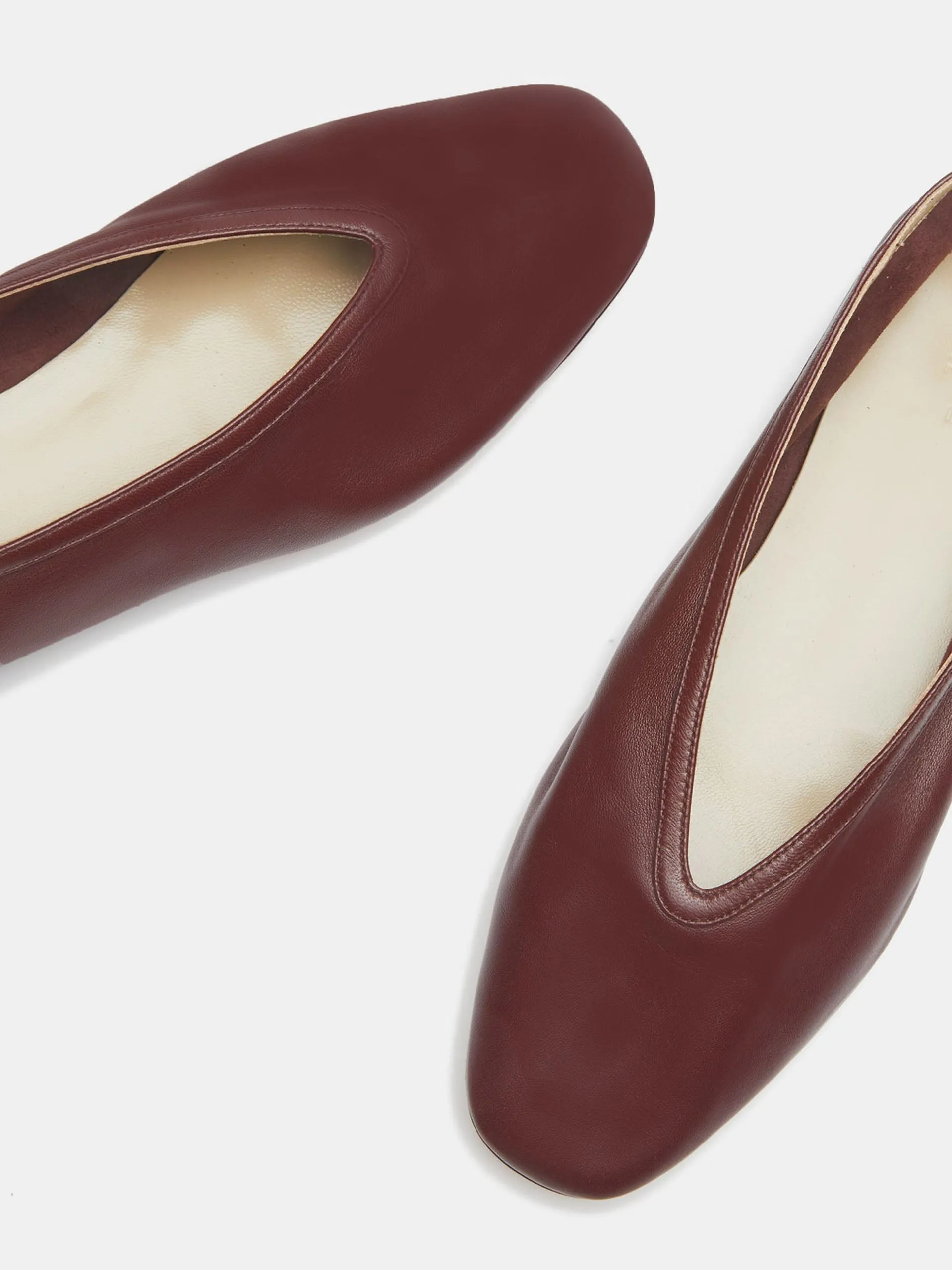 Oxblood leather Luna slippers