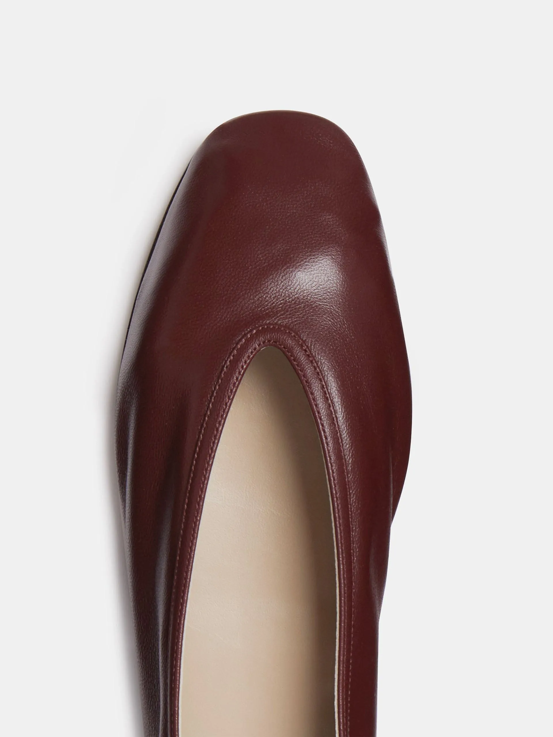 Oxblood leather Luna slippers