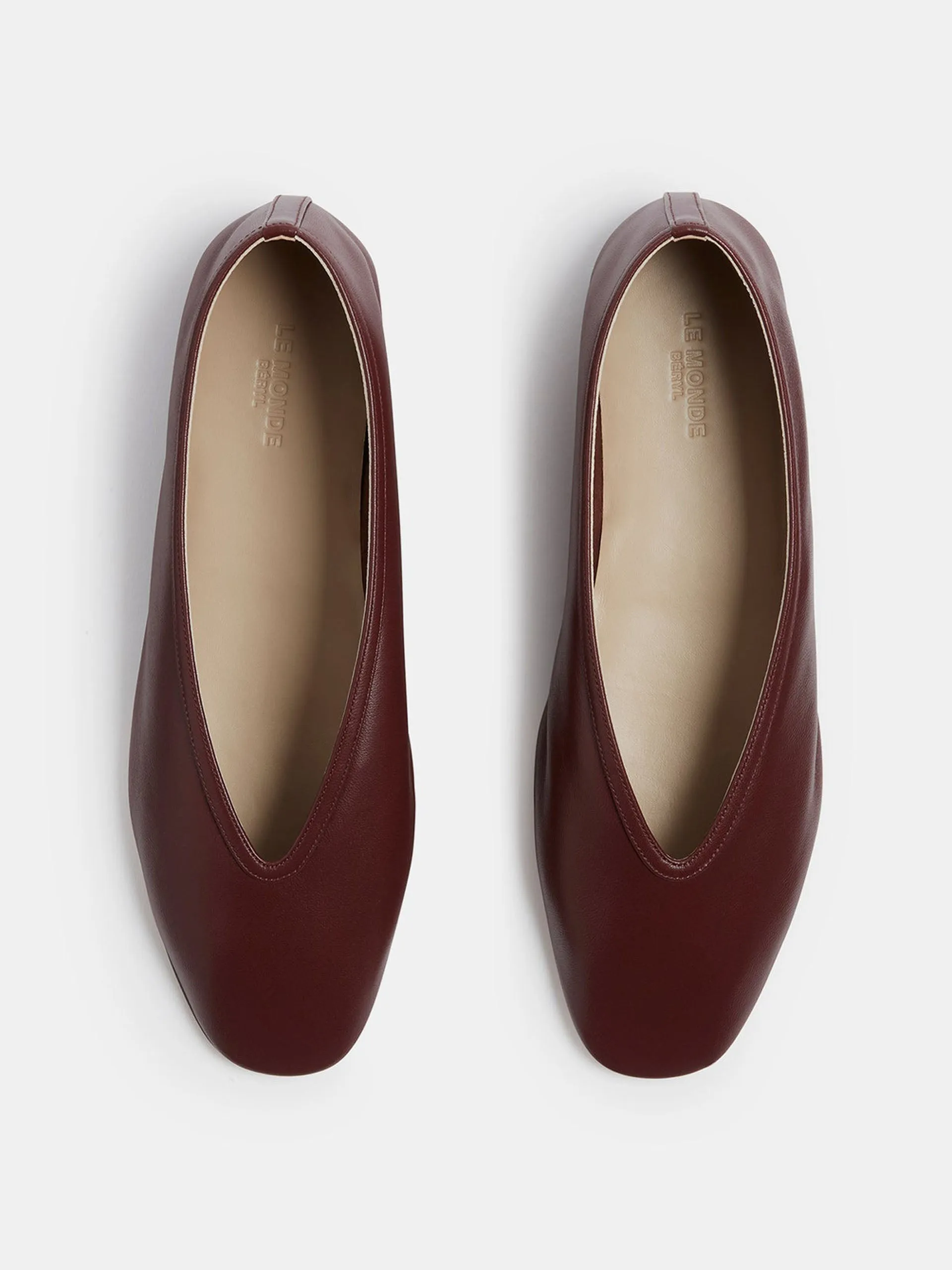 Oxblood leather Luna slippers