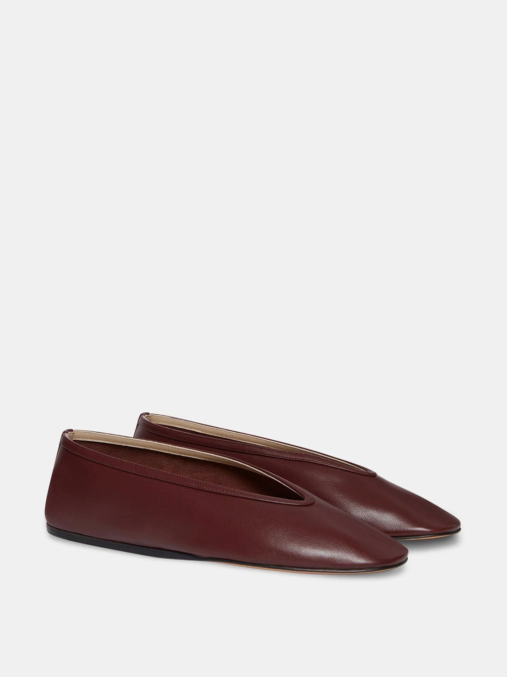 Oxblood leather Luna slippers