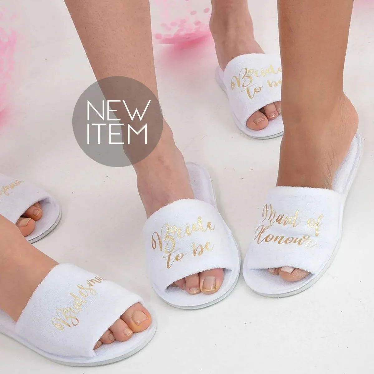 Personalised Bridesmaid Slippers, Personalized Slippers, Hen Party Slippers, Bridesmaid Gift Slippers, Personalised, Bride To Be Maid Honour