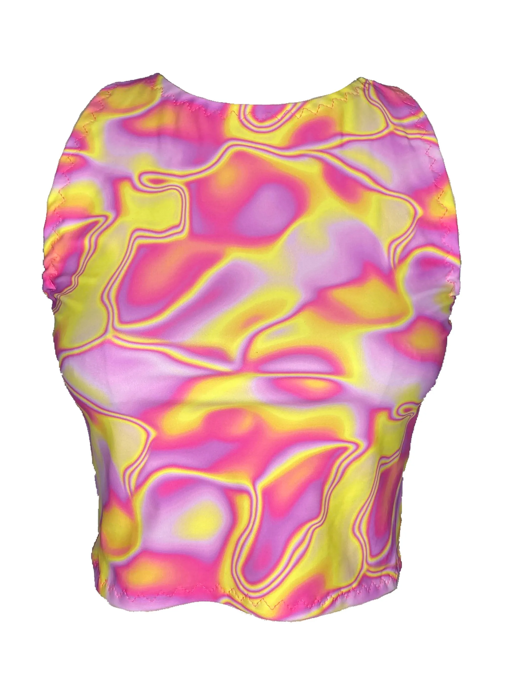 Pink Lemonade Racer Crop Top