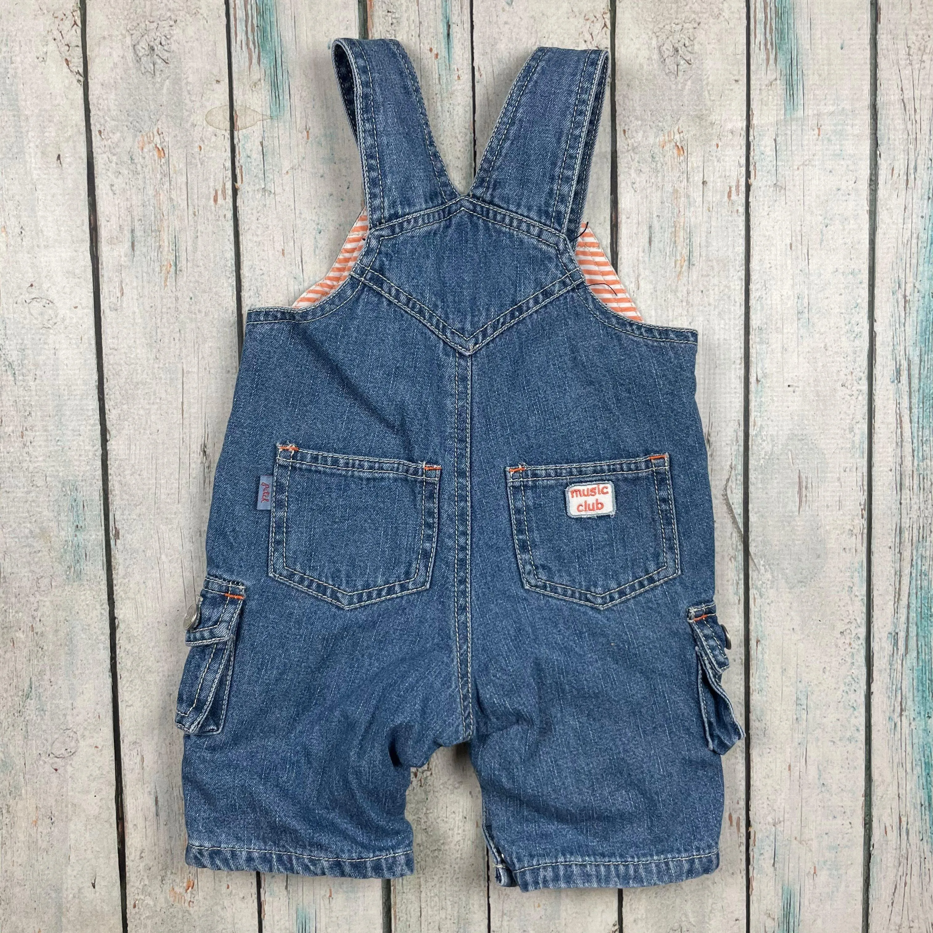 Pumpkin Patch Classic Bib & Brace Denim Overalls - Size 3/6M