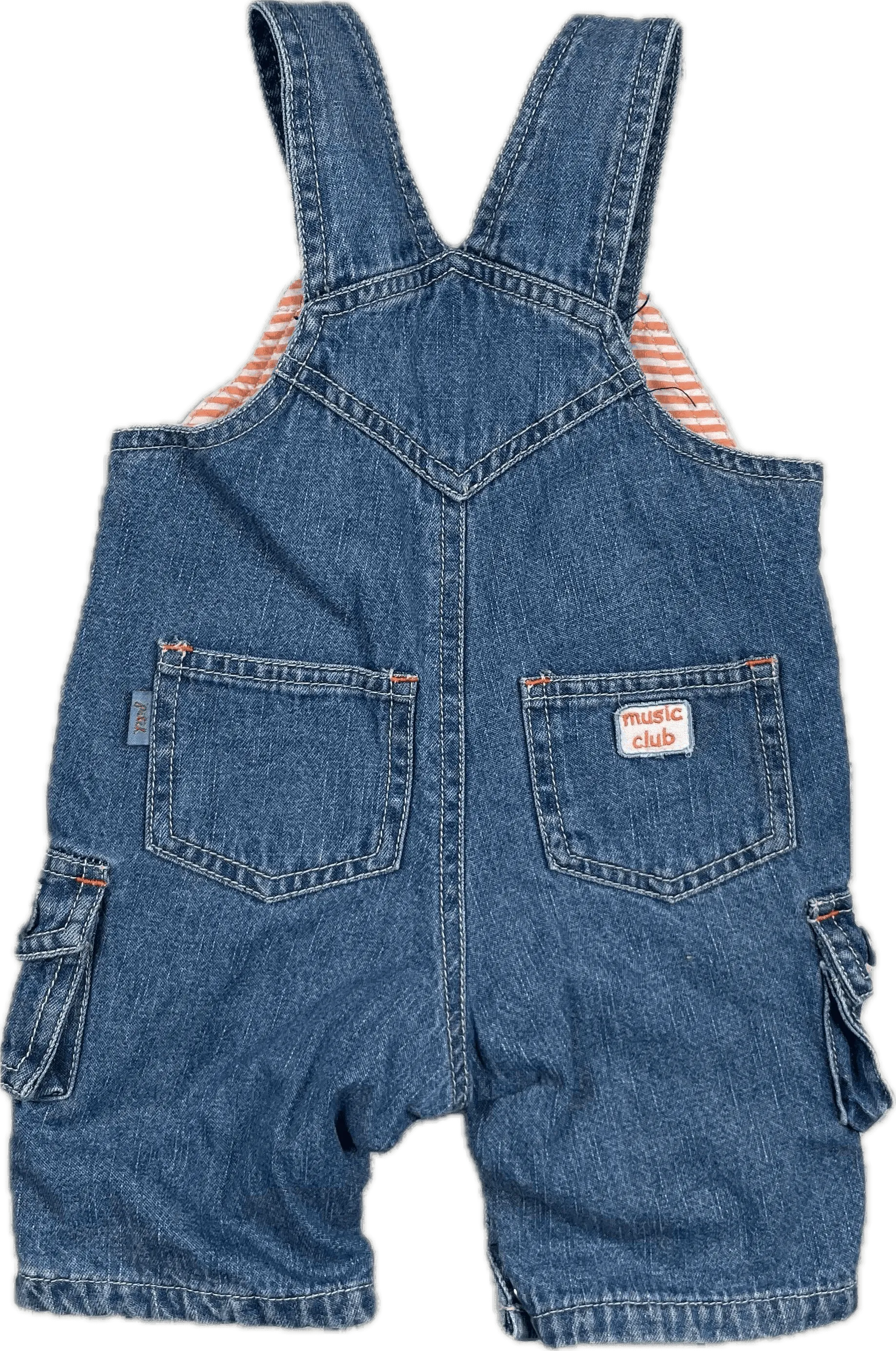 Pumpkin Patch Classic Bib & Brace Denim Overalls - Size 3/6M