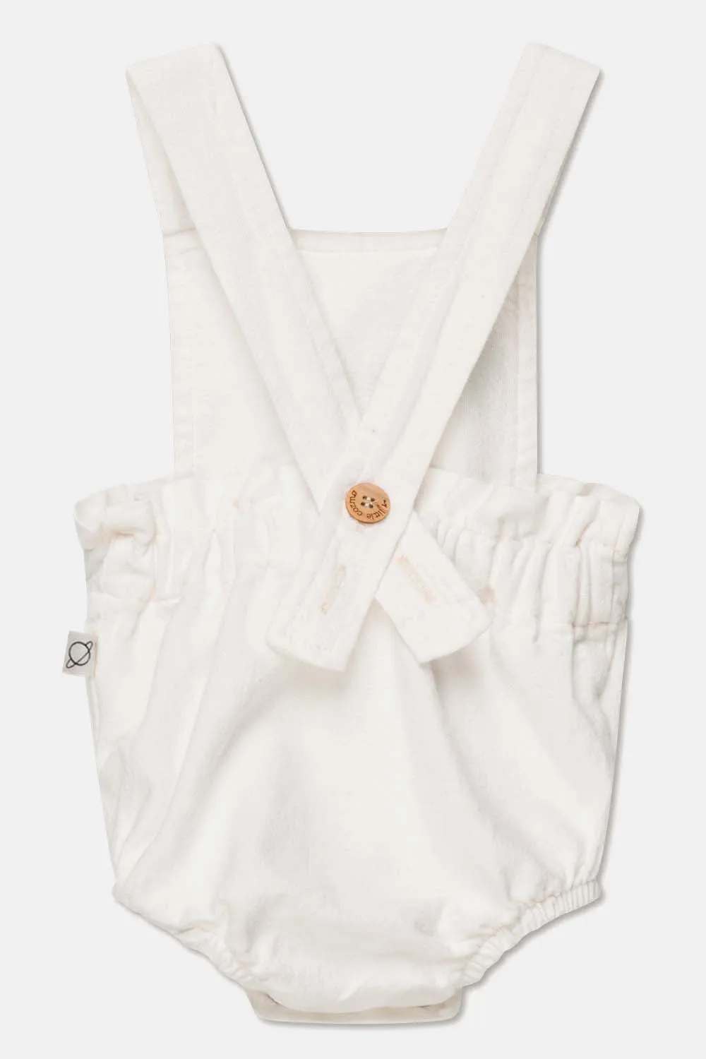 RUSTIC COTTON SMOCKED BABY OVERALLS
