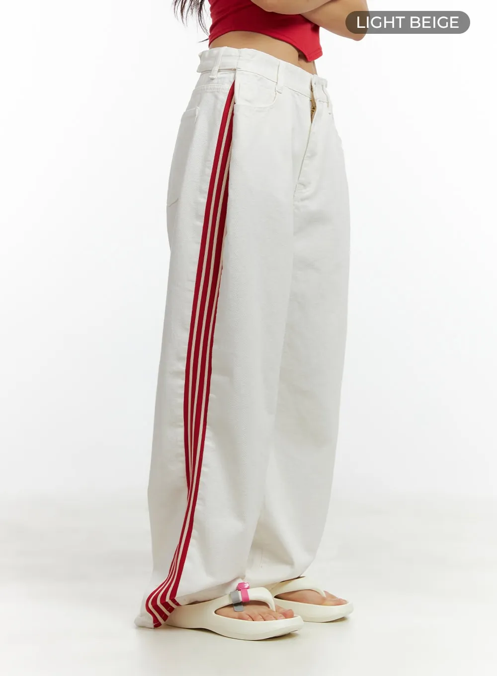 Side Stripe Cotton Pants CL410