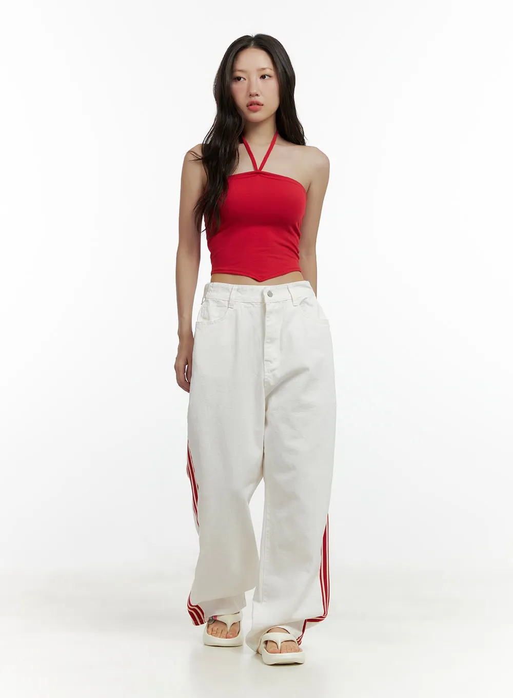 Side Stripe Cotton Pants CL410