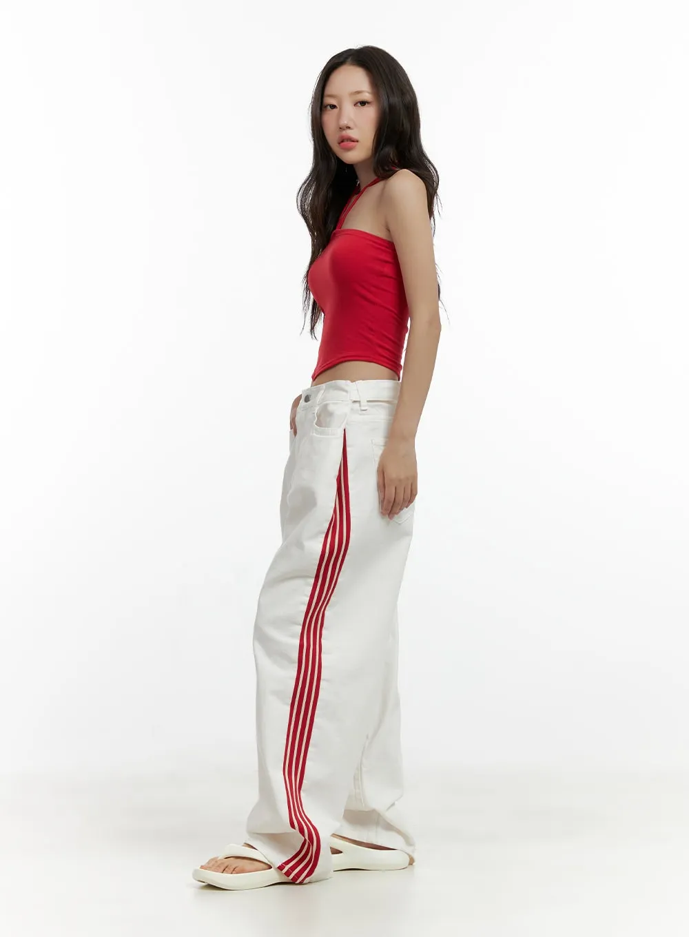 Side Stripe Cotton Pants CL410