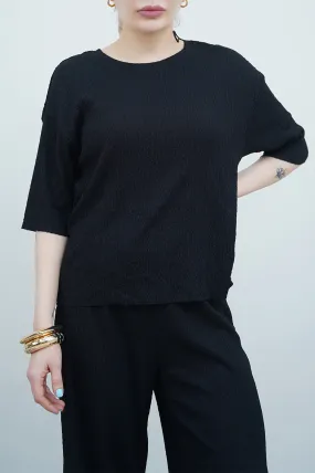 TEXTURED STRETCHY TOP