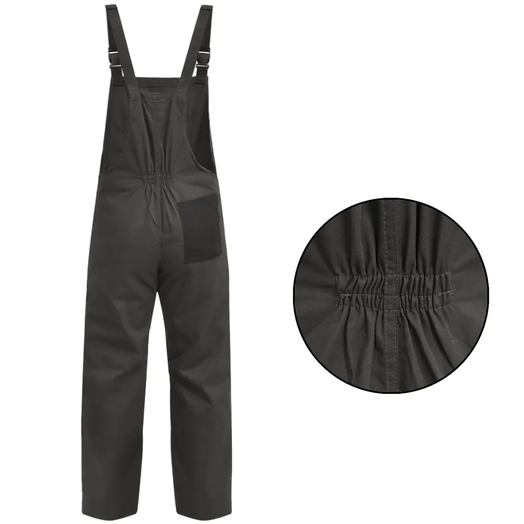 vidaXL Men's Bib Overalls Size XXL Grey